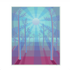 Amy Lincoln, Trees and Moon Rays (Blue, Cyan and Magenta), 2023; Limited Edition Print