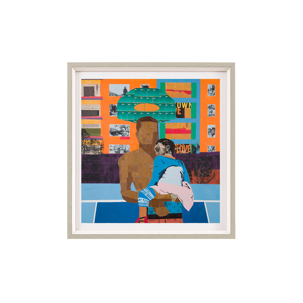 Na'ye Perez, Sunsets in Harlem, 2021; Signed and Numbered Limited Edition Print -  Framed in Grey Wood