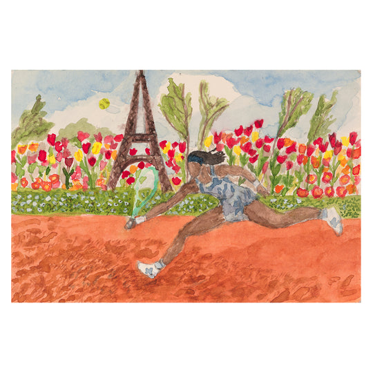 Shaun Ellison, Coco in Tulips, French Open, 2025; Original Work