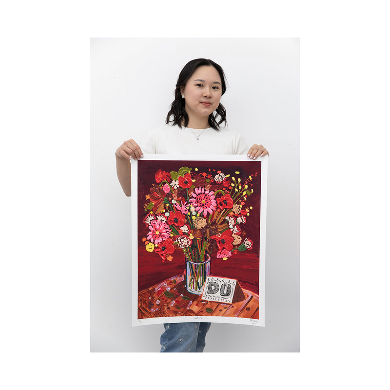 Susan Chen, Just Do, 2025; Hand-Embellished, Signed, and Numbered Limited Edition Print