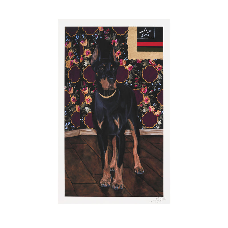 Jammie Holmes, Tyson, 2025; Hand-Embellished, Signed, and Numbered Limited Edition Print