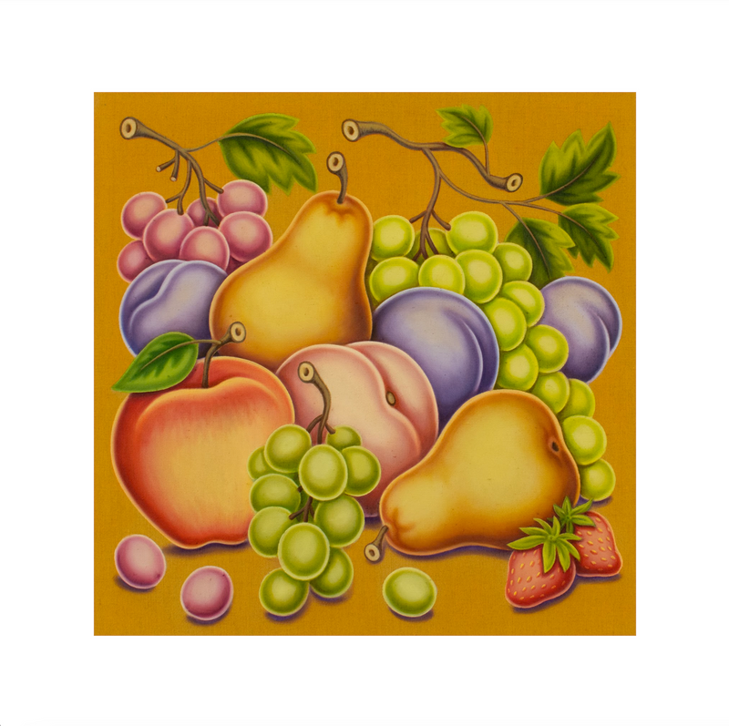 Pedro Pedro, Pears, Peach, Grapes, Apple, Strawberries and Plums, 2024; Original Painting