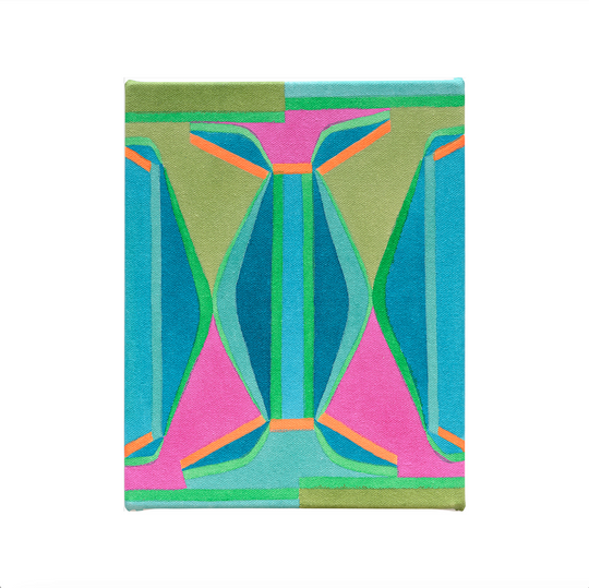 Margaux Ogden, Bathers (Green, Olive, Turquoise, Magenta & Orange), 2024; Original Painting