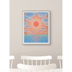 Amy Lincoln, Blue and Orange Seascape, 2021; Signed and Numbered Limited Edition Print