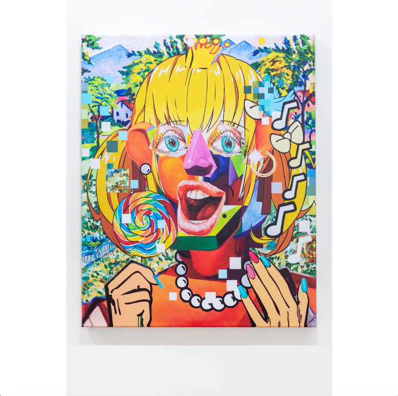 Allison Zuckerman, Little Baby Girl, 2024; Hand-Embellished, Limited Edition Print