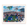Shaun Ellison, US Open, Federer vs. Nadal, 2025; Hand-Embellished, Signed, and Numbered Limited Edition Print