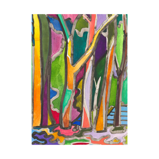 Tessa Perutz, NY Watercolor Series, Fort Greene Park (September 2, 2024), 2024; Original Work