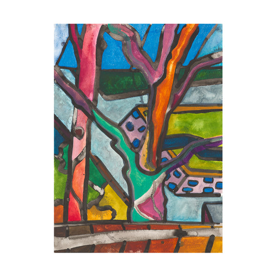 Tessa Perutz, NY Watercolor Series, Fort Greene Park (September 28, 2024), 2024; Original Work