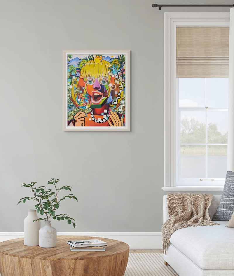 Allison Zuckerman, Little Baby Girl, 2024; Hand-Embellished, Limited Edition Print