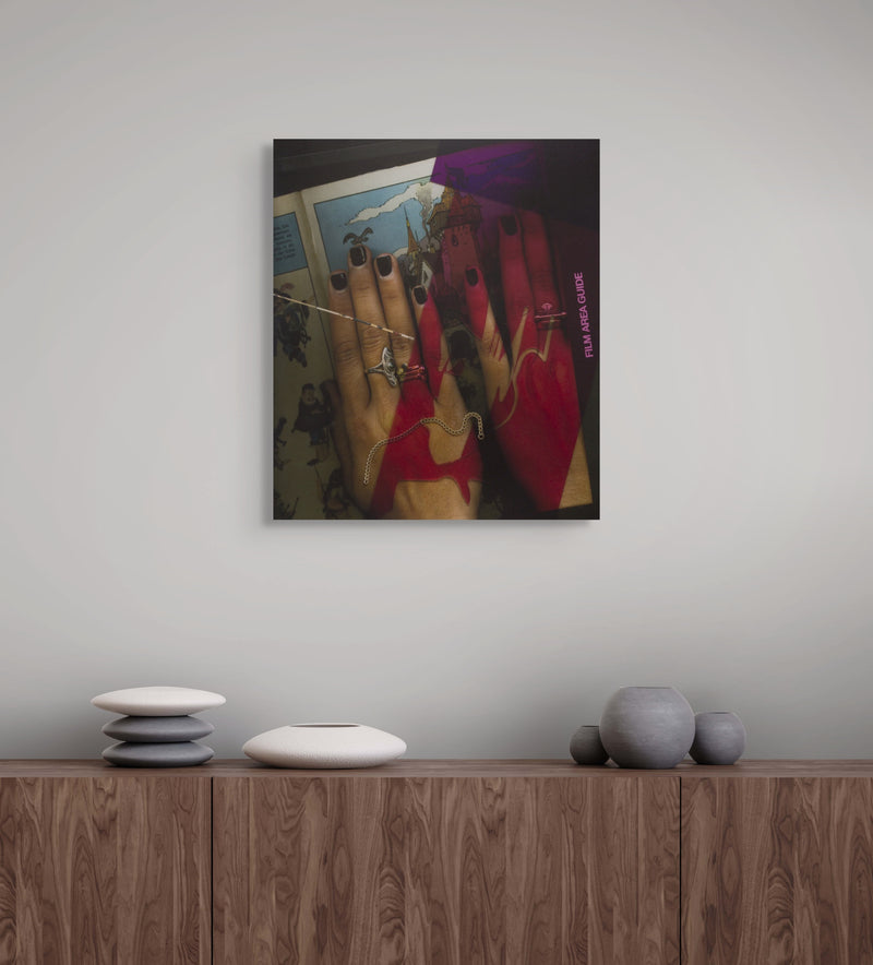 Baseera Khan, Film Area Guided Hands, 2020; Signed and Numbered Limited Edition Print on Anodized Aluminum