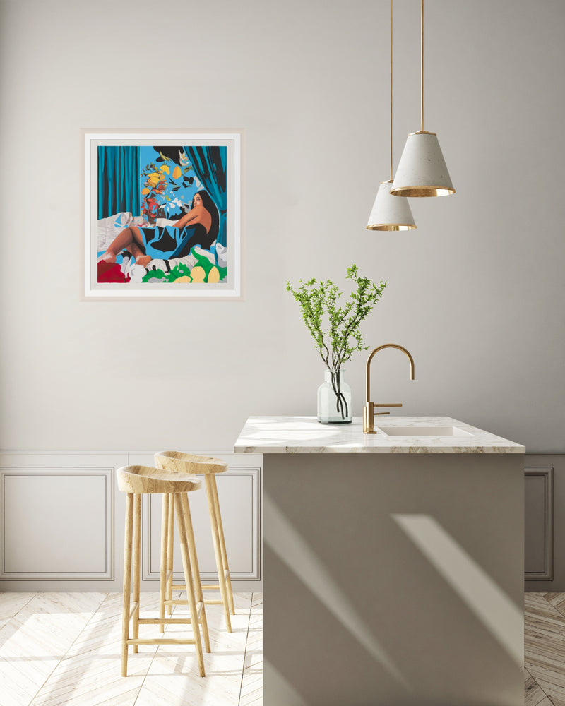 Darryl Westly, Odalisque 1, 2022, Hand-Embellished, Signed, and Numbered Limited Edition Print