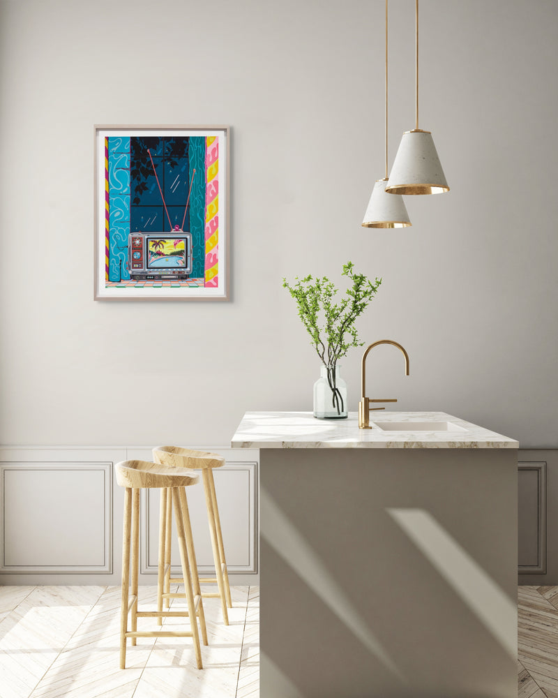 Erik Parker, Future Forecast, 2022; Hand-Embellished, Signed, and Numbered Limited Edition Print