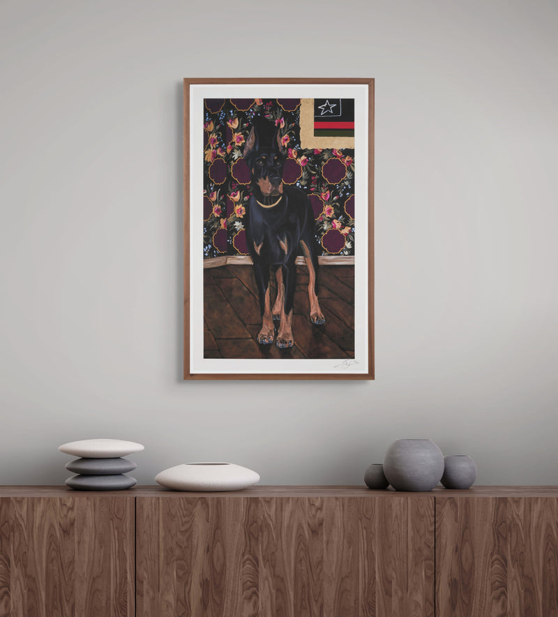 Jammie Holmes, Tyson, 2025; Hand-Embellished, Signed, and Numbered
