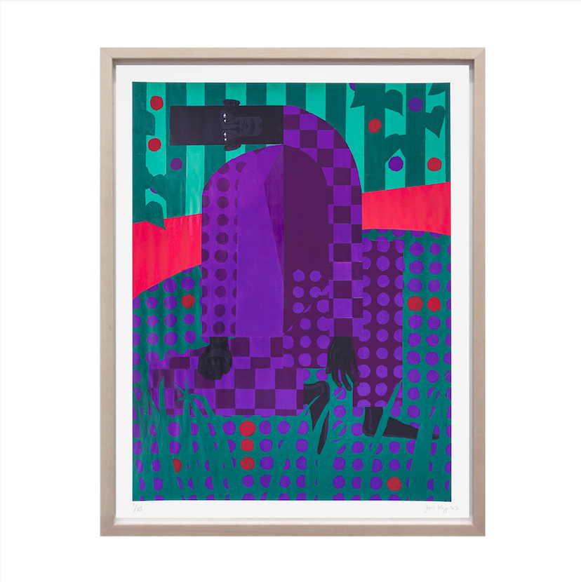 Jon Key, Man in the Violet Dreamscape No. 5, 2023; Hand-Embellished, S ...