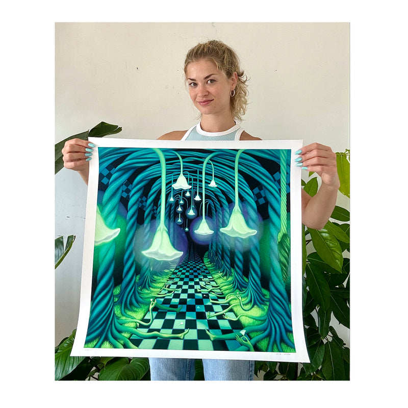 Katia Lifshin, Space Bloom, 2025; Hand-Embellished, Signed and Numbered Limited Edition Print