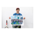 Shaun Ellison, US Open, Federer vs. Nadal, 2025; Hand-Embellished, Signed, and Numbered Limited Edition Print