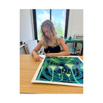 Katia Lifshin, Space Bloom, 2025; Hand-Embellished, Signed and Numbered Limited Edition Print