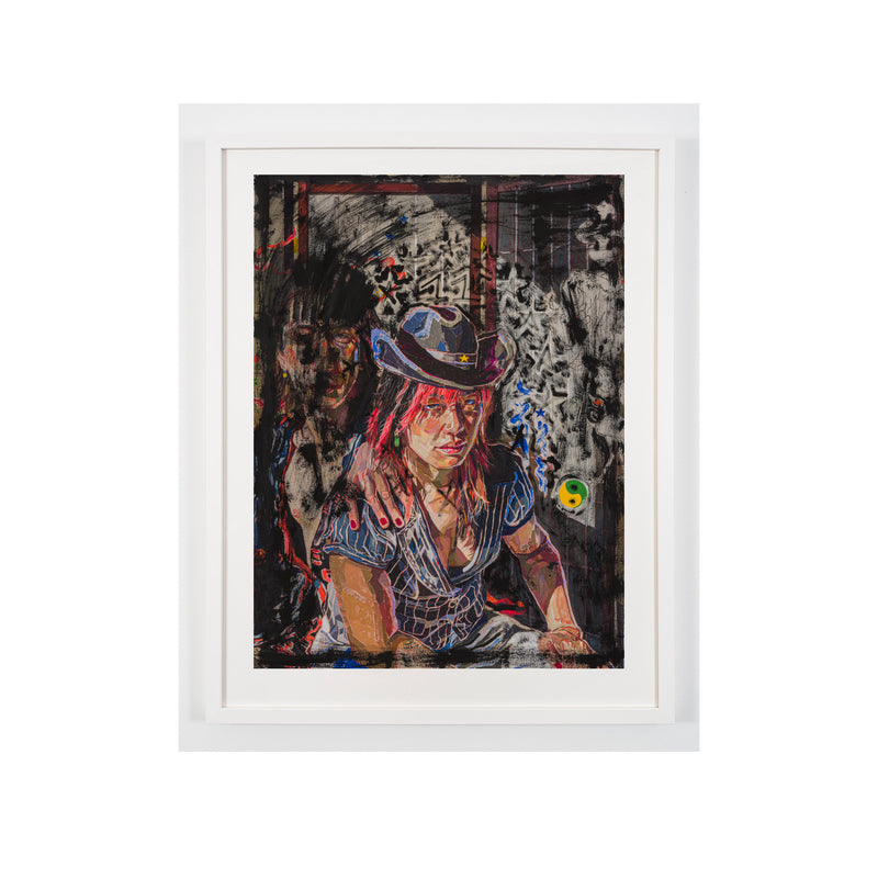 Oscar yi Hou, Sayonara, Suzie Wongs, aka: Out the Opium Den, 2022 - Edition 11/25; Hand-Embellished, Signed, and Numbered Limited Edition Print