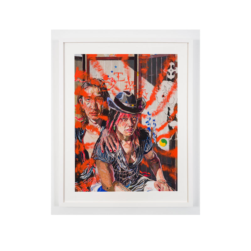 Oscar yi Hou, Sayonara, Suzie Wongs, aka: Out the Opium Den, 2022 - Edition 5/25; Hand-Embellished, Signed, and Numbered Limited Edition Print