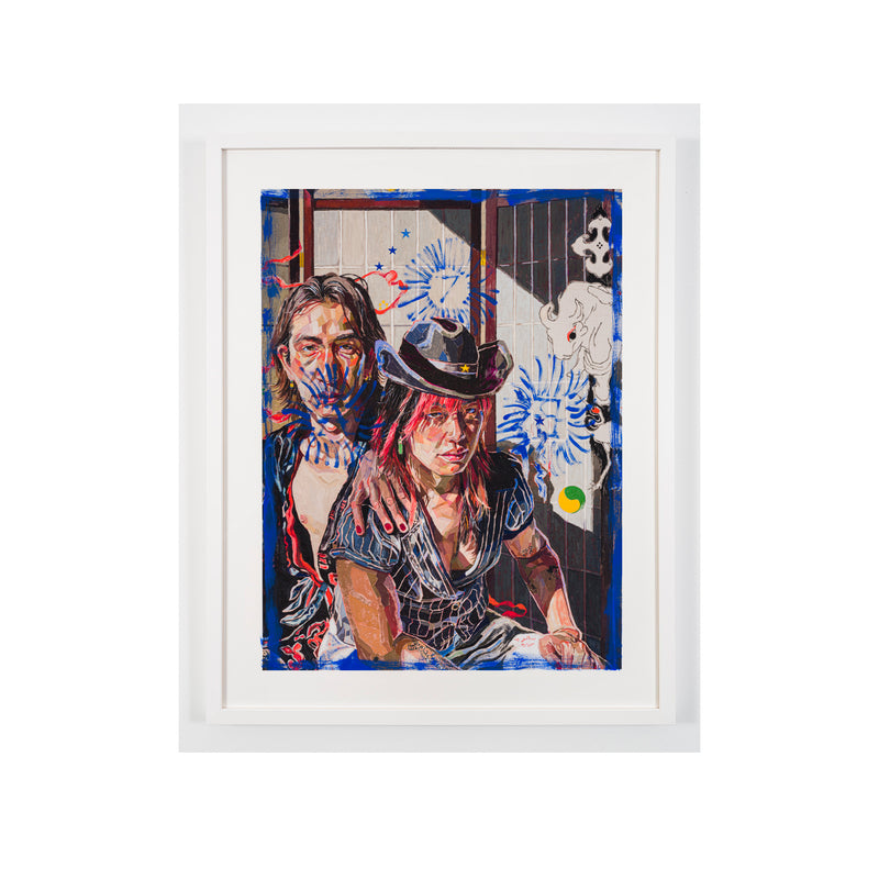 Oscar yi Hou, Sayonara, Suzie Wongs, aka: Out the Opium Den, 2022 - Edition 7/25; Hand-Embellished, Signed, and Numbered Limited Edition Print