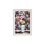 Alec Egan, Flowers on Flowers, 2021; Hand-Embellished, Signed, and Numbered Limited Edition Print, Framed in Gray Wood