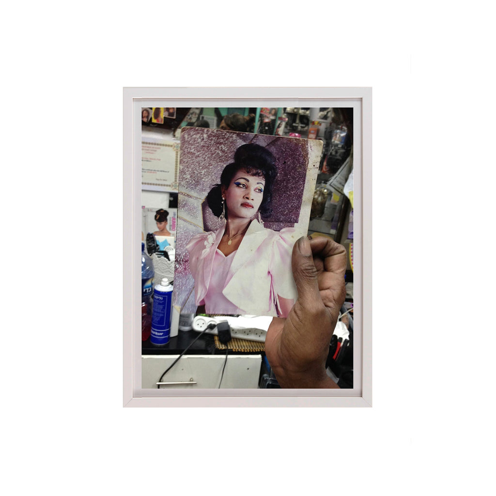Unframed Alicia Mersy print, Fatima holding herself