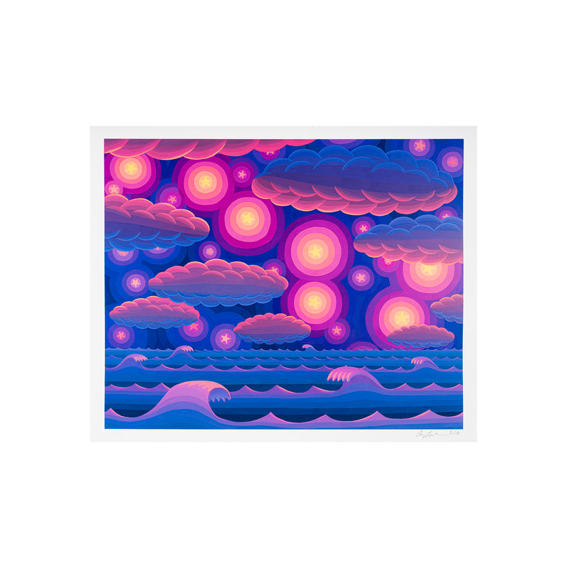 Amy Lincoln, Big Dipper (Orange and Purple), 2022; Framed, Signed and Numbered Limited Edition Print