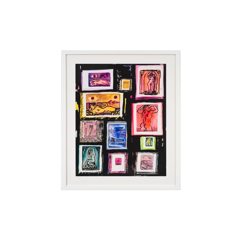 Amy Bessone, Playbill: Night Life, 2022 - Edition 7/10; Framed Hand-Embellished, Signed, and Numbered Limited Edition Print