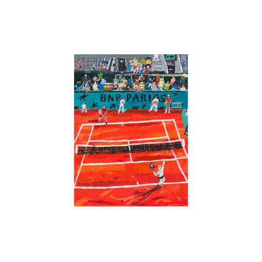 Shaun Ellison, French Open, 2021; Acrylic on Paper