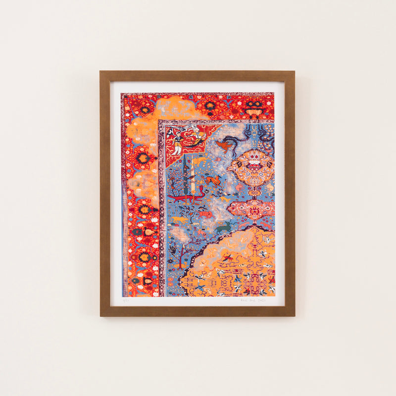 Kour Pour, Nowruz, 2021; Framed Hand Embellished, Signed, and Numbered Limited Edition Print