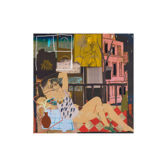 Olivier Souffrant, Reclining Nude, 2023; Hand-Embellished, Signed, and Numbered Limited Edition Print